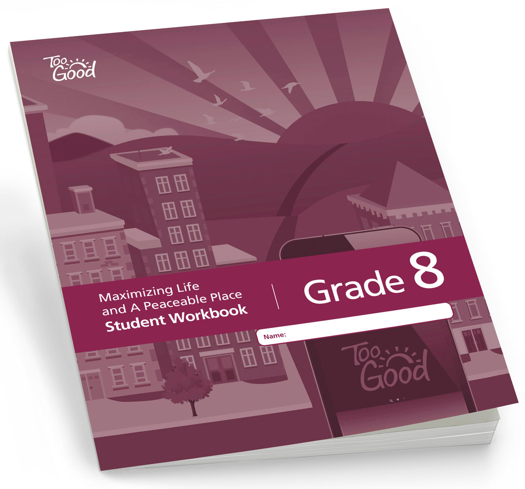 C6885 - Maximizing Life and A Peaceable Place Grade 8 Student Workbook English - Pack of 30