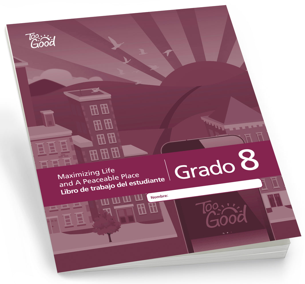 C6890 - Maximizing Life and A Peaceable Place Grade 8 Student Workbook Spanish - Pack of 5