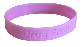 "I'm Drug Free" Silicone Bracelet
